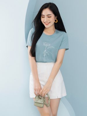 Quần Short Nữ Thời Trang - Xẻ Gấu Trắng